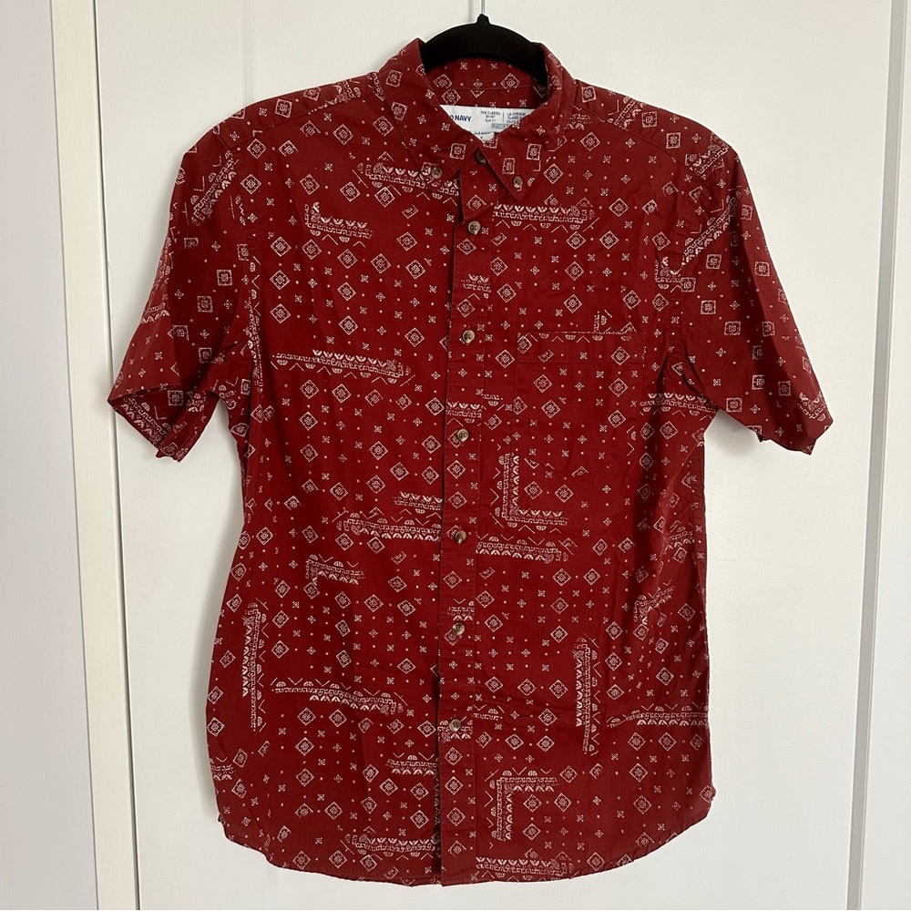 The Classic Shirt Slim Fit Size S Stretch short-sleeve men’s button-down shirt